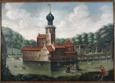 Probabile dipinto del XVIII secolo della borgata Ewsum prima del 1649 da Unbekannt Unbekannt